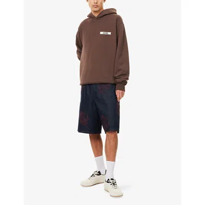 Jacquemus Gros Grain Hooded Sweatshirt In Brown