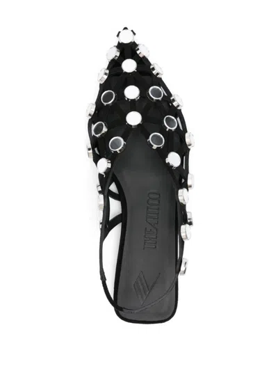 Attico Embellished Flat Sole Open Toe Sandals
