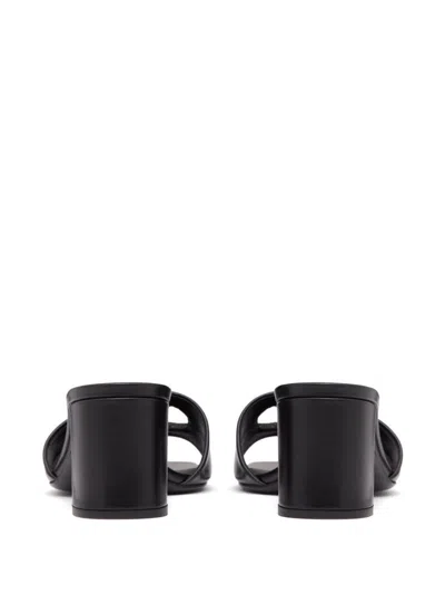 Valentino Garavani Women Vlogo Cut-out Leather Mules