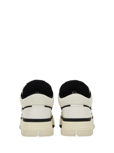 Amiri White And Black Chunky Sneakers With Logo Detail In Leather And Mixed Tech Fabrics Man In Neutral