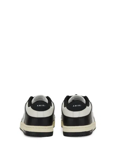 Amiri Multicolor Leather And Fabric Bandana Denim Skel Sneakers In White
