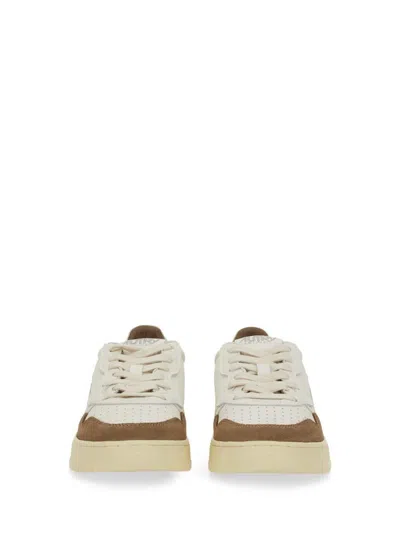 Autry Low Sneaker With Contrast Panels And Perforated Detailing