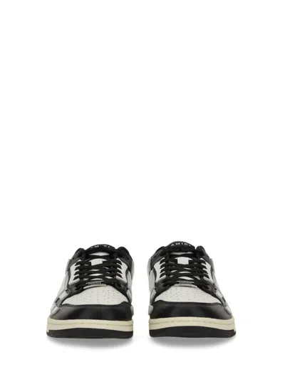 Amiri Multicolor Leather And Fabric Bandana Denim Skel Sneakers In White