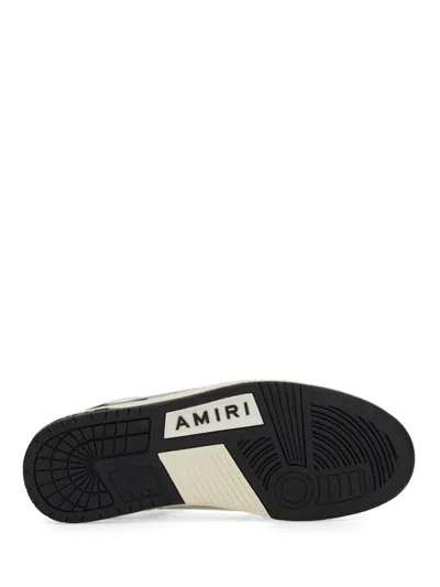 Amiri Multicolor Leather And Fabric Bandana Denim Skel Sneakers In White