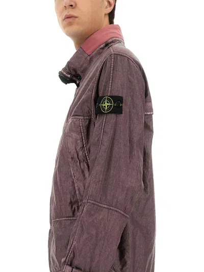 Stone Island Zip-up Casual Jacket In Pink
