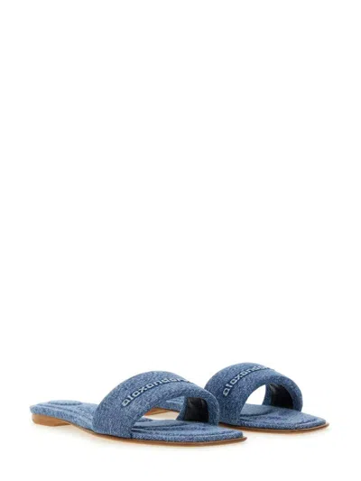 Alexander Wang Denim "vy" Slipper In Blue