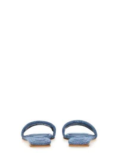 Alexander Wang Denim "vy" Slipper In Blue