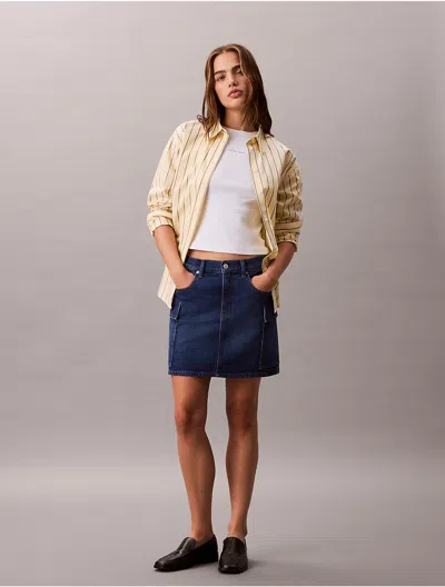 Calvin Klein Jeans Est.1978 Calvin Klein Women's Denim Cargo Mini Skirt