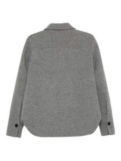 Jil Sander Patch-pocket Button-front Jacket In Gray