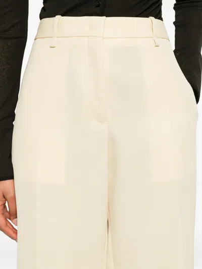 Jil Sander High-waisted Wool Trousers In Neutral