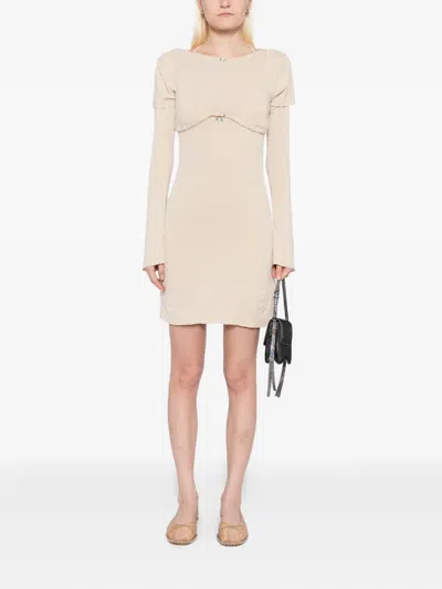 Abra Overlayered Dress In Neutral