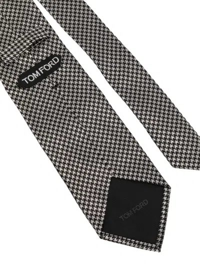 Tom Ford Twill Tie In Black