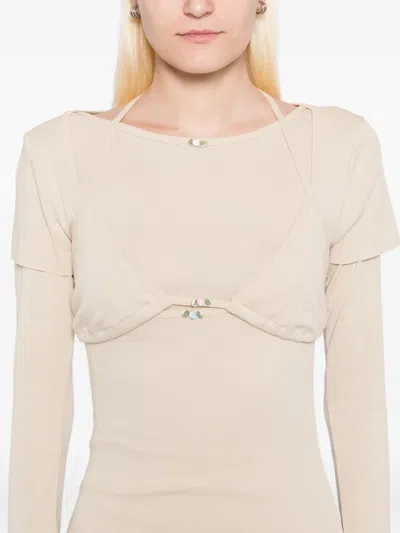 Abra Overlayered Dress In Neutral