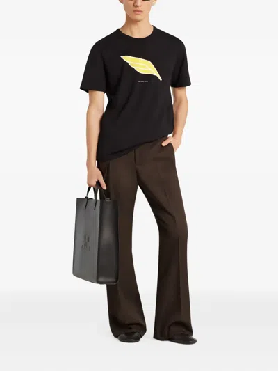 Courrèges Wing-print T-shirt In Black