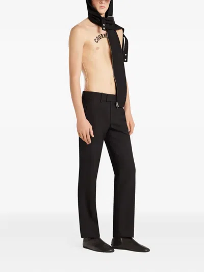 Courrèges Logo-print Sleeveless Top In Neutral