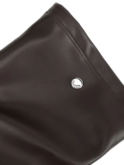 Attico Knee-high Boots With Pointed Toe And Stiletto Heel In Brown