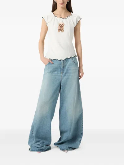 Blumarine Stone-washed Jeans In Blue