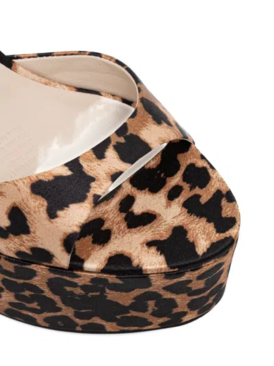 Naked Wolfe 130mm Fire Leopard-print Platform Sandals In Brown