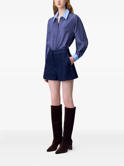 Claudie Pierlot Denim Panelled Shorts