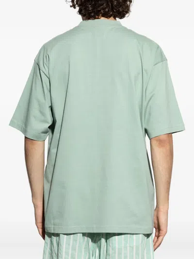 Balenciaga Nano Bb Logo-print T-shirt In Green