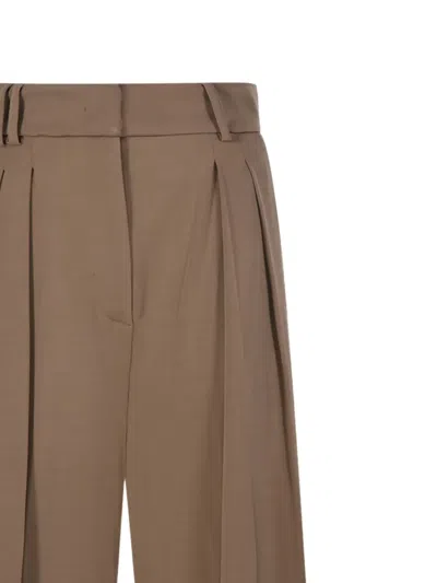 Max Mara Pleated Trousers In Brown