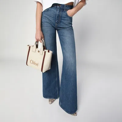 Chloé Small  Carry Tote Bag In Sand Colour