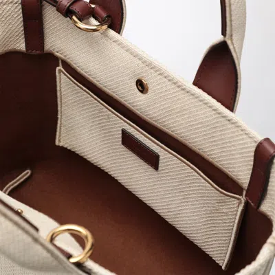 Chloé Small  Carry Tote Bag In Sand Colour
