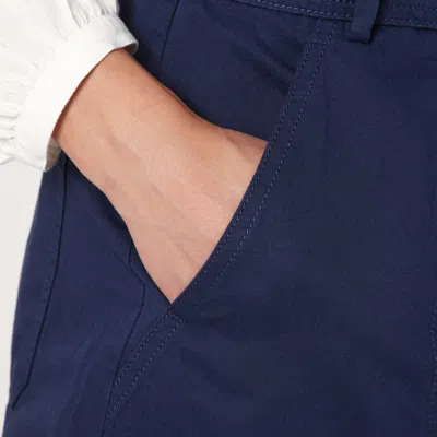 Weekend Max Mara Bermuda Blue In Cotton And Linen