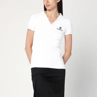 Balenciaga Fitted Viscose Blend T-shirt With Logo Embroidery