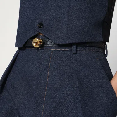 Bottega Veneta Black Knot Belt In Intrecciato