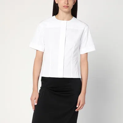 Alexander Mcqueen White Corset Shirt In Poplin Women In White