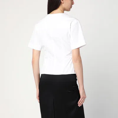 Alexander Mcqueen White Corset Shirt In Poplin Women In White