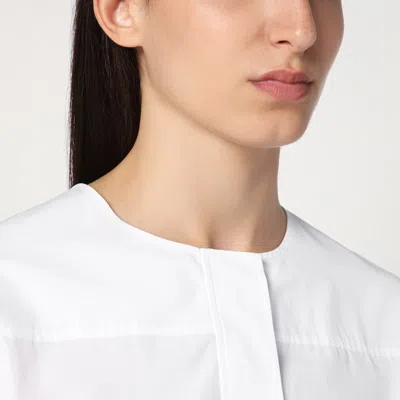 Alexander Mcqueen White Corset Shirt In Poplin Women In White