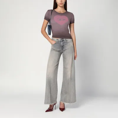 Diesel Flared Jeans 1978 D-akemi In Washed Gray