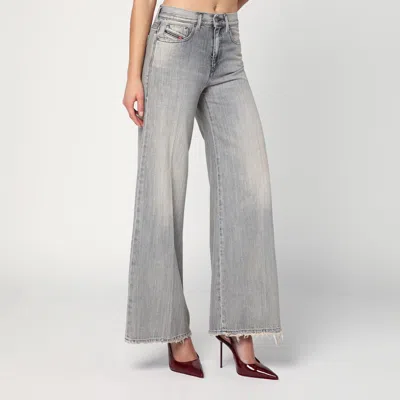 Diesel Flared Jeans 1978 D-akemi In Washed Gray