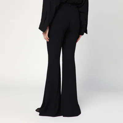 Balenciaga Black Pants With Belt Loops And Flared Leg In Viscose Woman