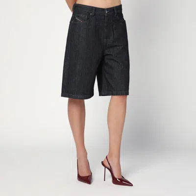 Diesel De-sire Bermuda Shorts In Dark Denim Women