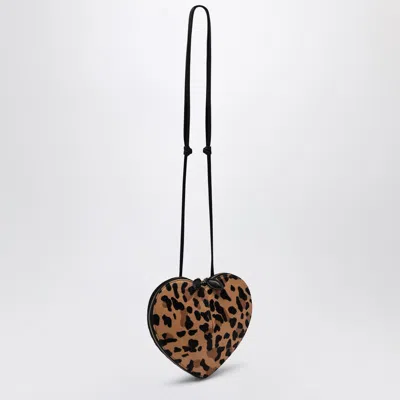 Alaïa Le Coeur Bag In Leopard-print Calf Hair