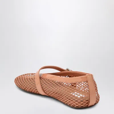 Alaïa Mesh Ballerina Shoes Blush Colour