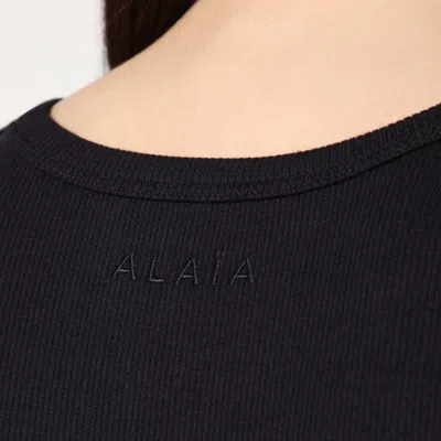 Alaïa Alaia Sleeveless Bodysuit In Ribbed Viscose