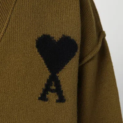 Ami Alexandre Mattiussi Ami De Coeur Bronze Cardigan