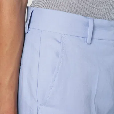 Weekend Max Mara Blue Cotton And Linen Pants
