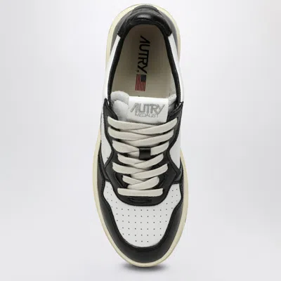 Autry Medalist Black/white Leather Trainer