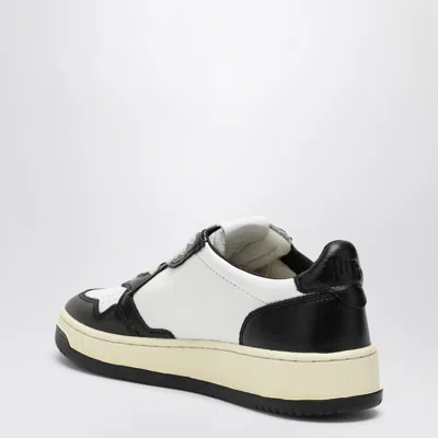 Autry Medalist Black/white Leather Trainer