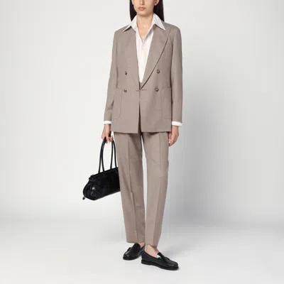 Max Mara Double-breasted Cashmere Jacket In Dove Color Women
