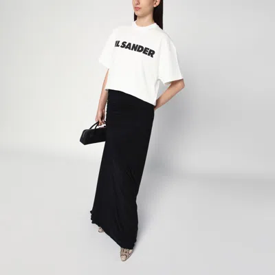 Jil Sander White Wide T-shirt With Logo