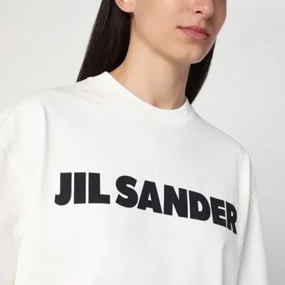 Jil Sander White Wide T-shirt With Logo