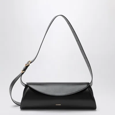 Jil Sander Cannolo Black Nappa Leather Mini Bag In Black