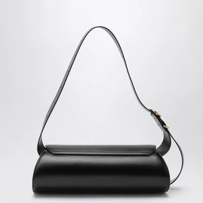 Jil Sander Cannolo Black Nappa Leather Mini Bag In Black