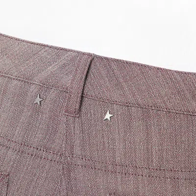 Golden Goose Light Brown Pants In Chevron Wool Blend